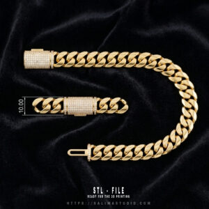 10mm cuban chain lock box full diamonds 01a