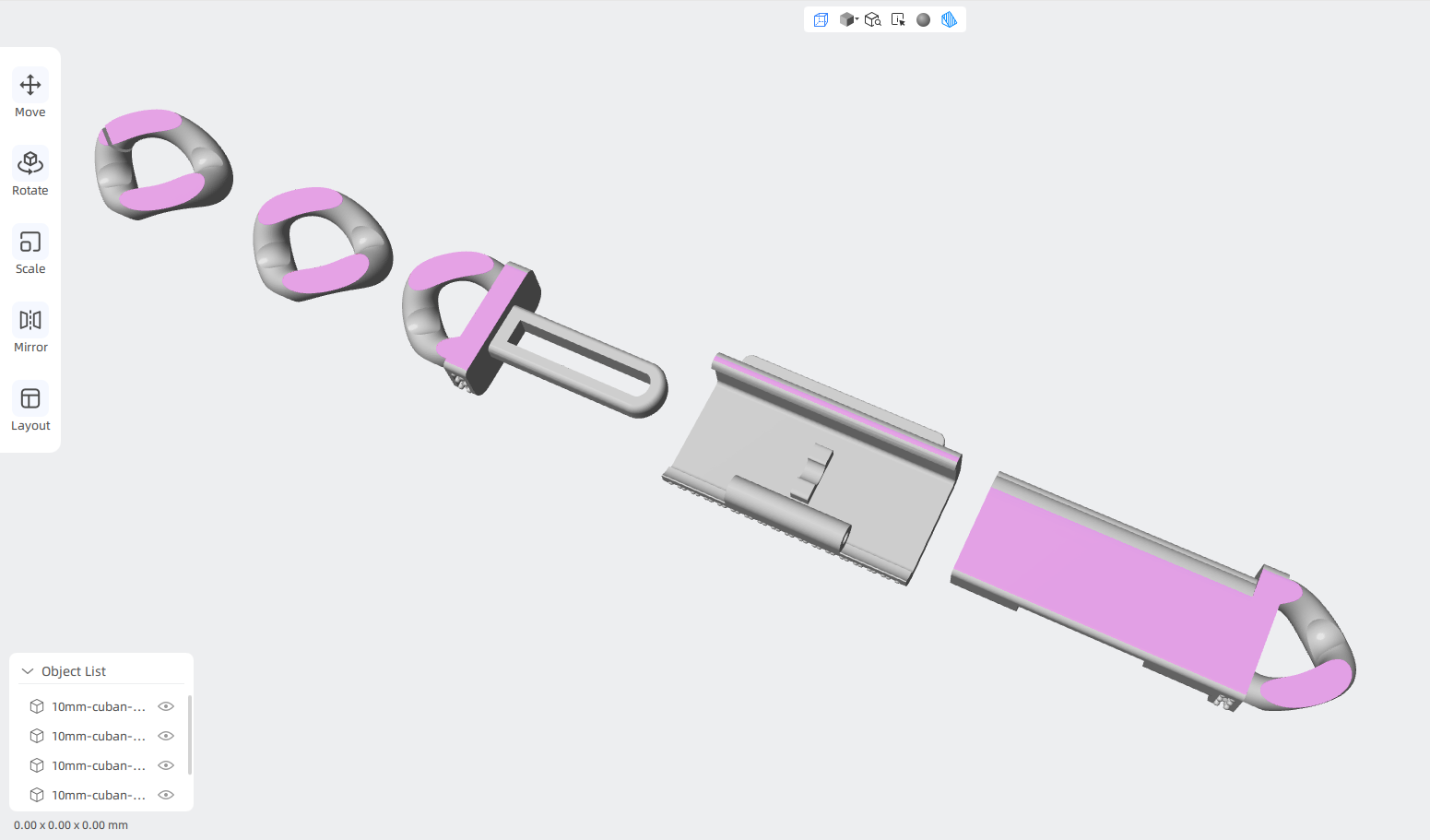 10mm plain cuban chain with lock box full diamonds 3d print model 10mm plain cuban chain with lock box full diamonds 3d print model
