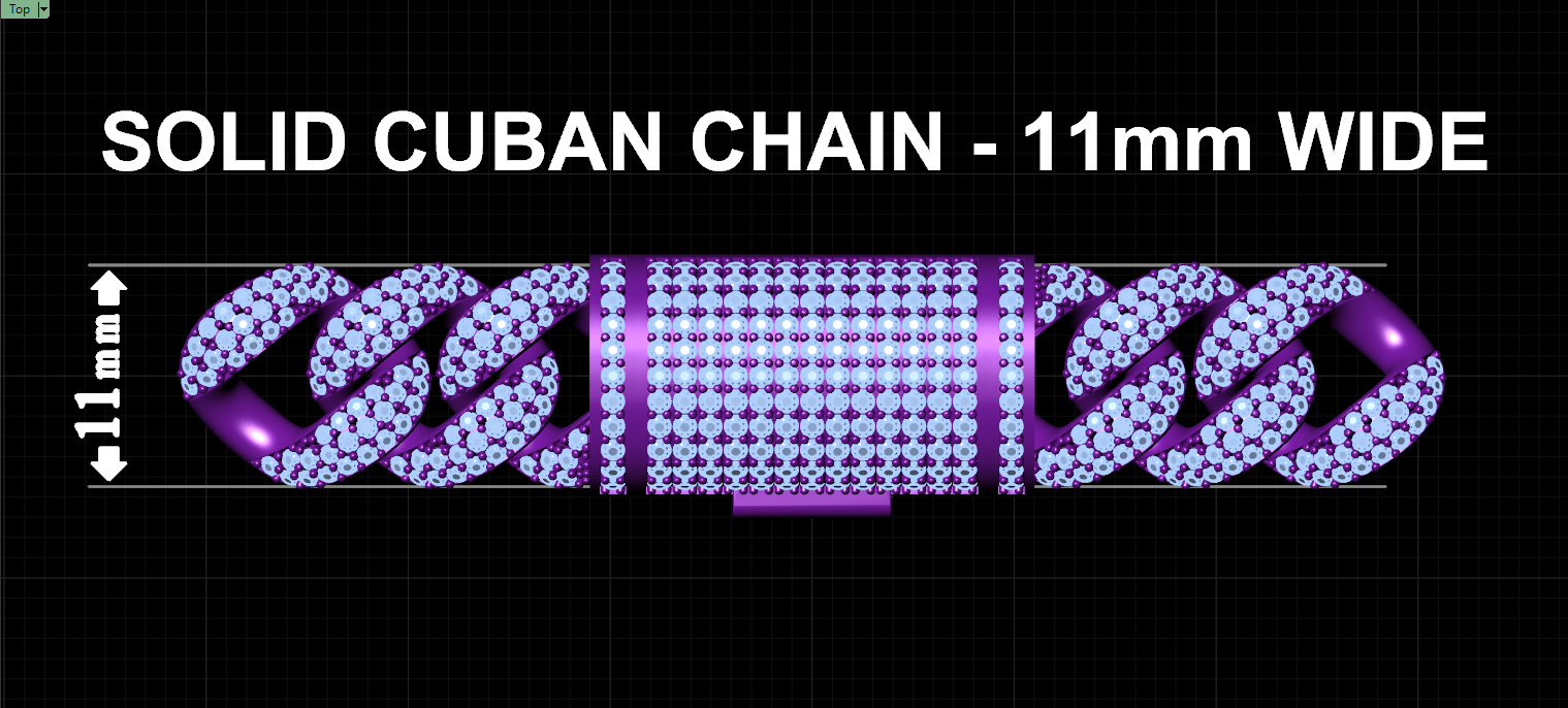 11mm cuban chain bracelet full diamond preview04 11mm cuban chain bracelet full diamond preview04
