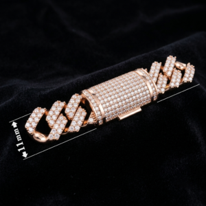 11mm cuban chain bracelet full diamond preview16