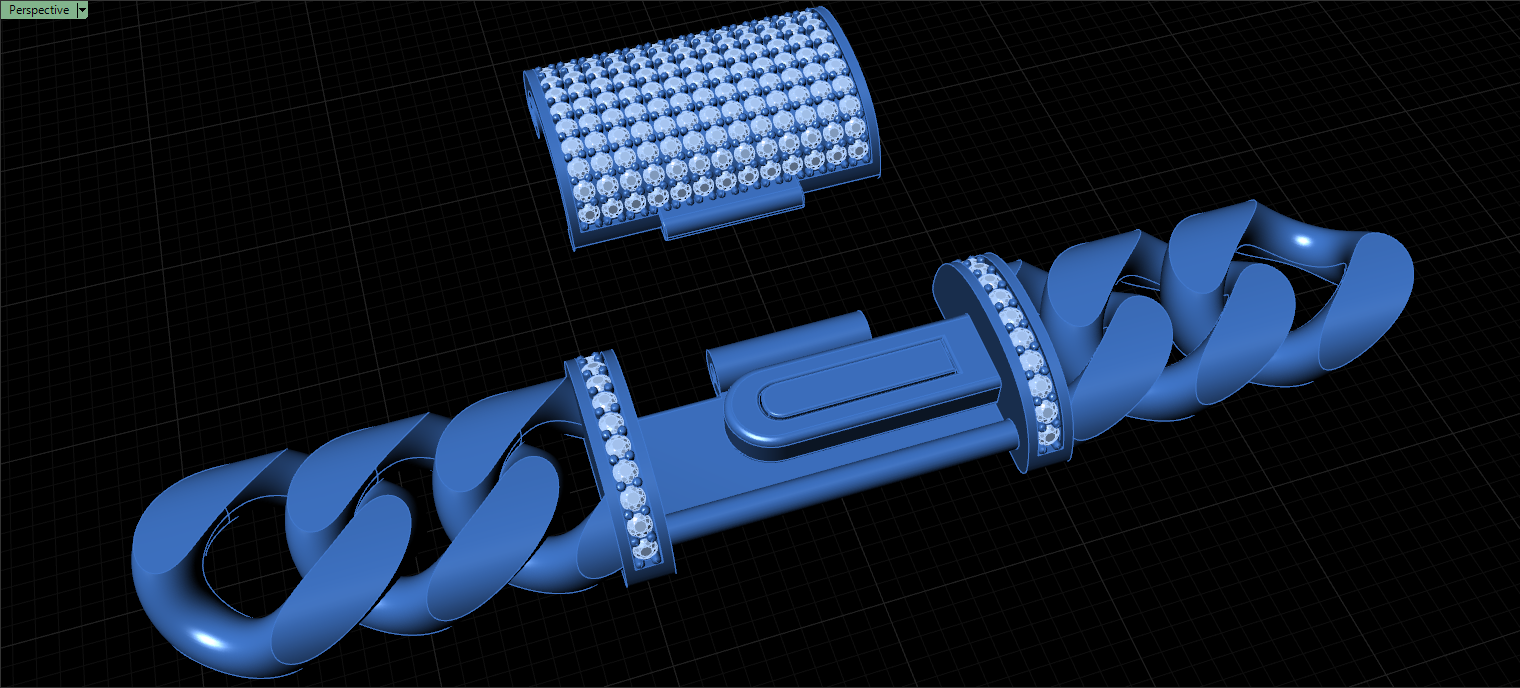 11mm plain cuban chain with lock box full diamonds 3d print model cub02 11mm plain cuban chain with lock box full diamonds 3d print model cub02