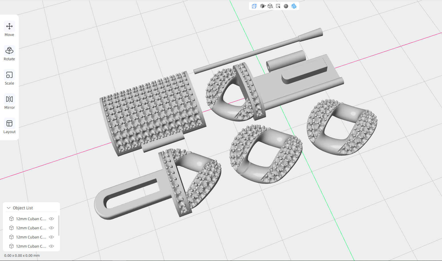 12mm cuban chain bracelet full diamond preview12 12mm cuban chain bracelet full diamond preview12