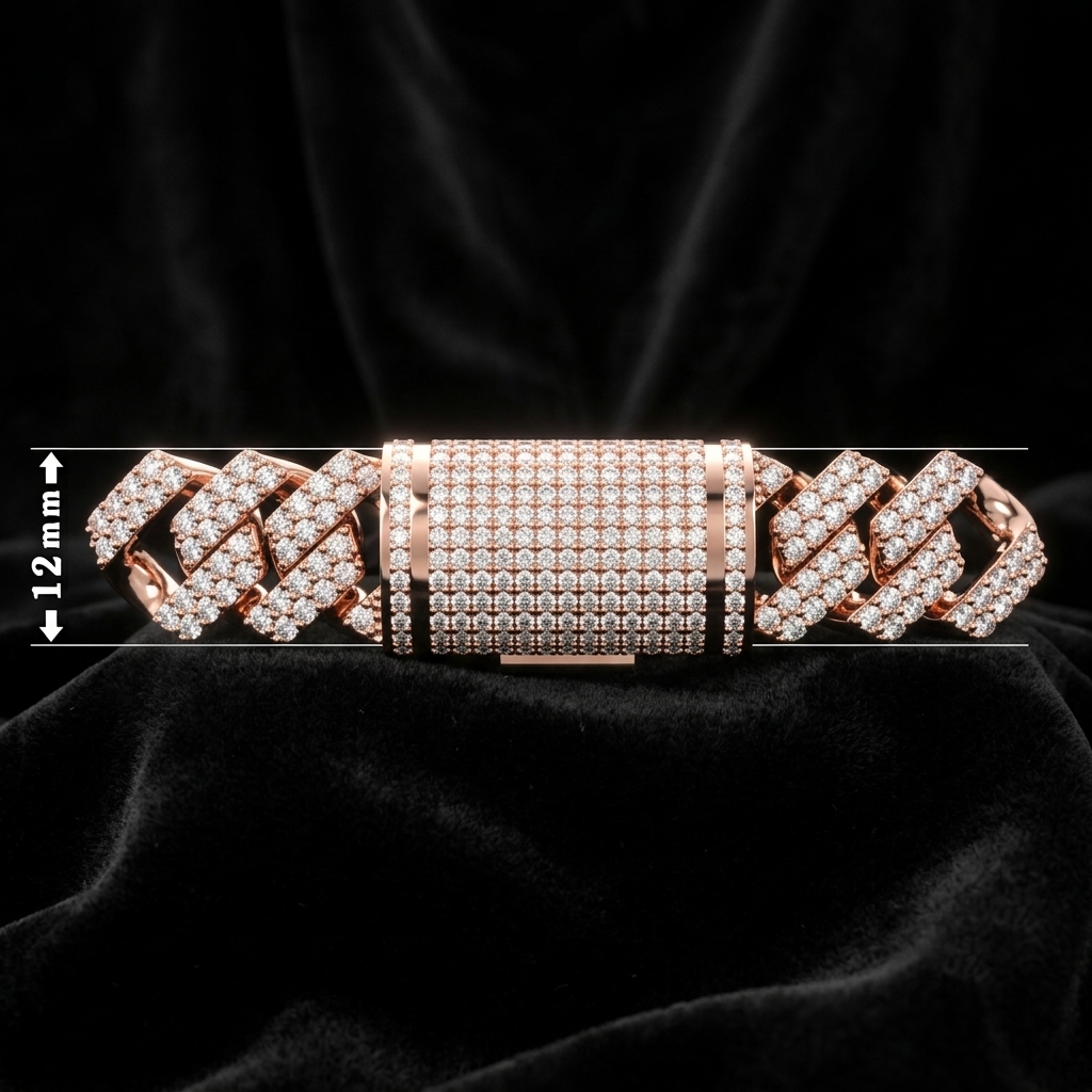 12mm cuban chain bracelet full diamond preview16 12mm cuban chain bracelet full diamond preview16