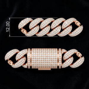 12mm cuban chain bracelet full diamond preview17