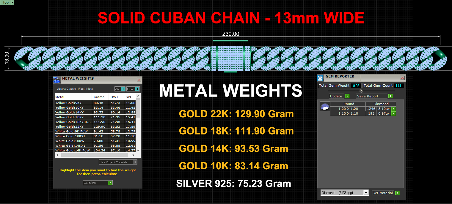 13mm cuban chain bracelet full diamond preview01 13mm cuban chain bracelet full diamond preview01