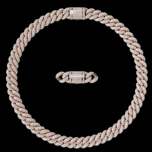 14mm cuban chain bracelet full diamond preview01