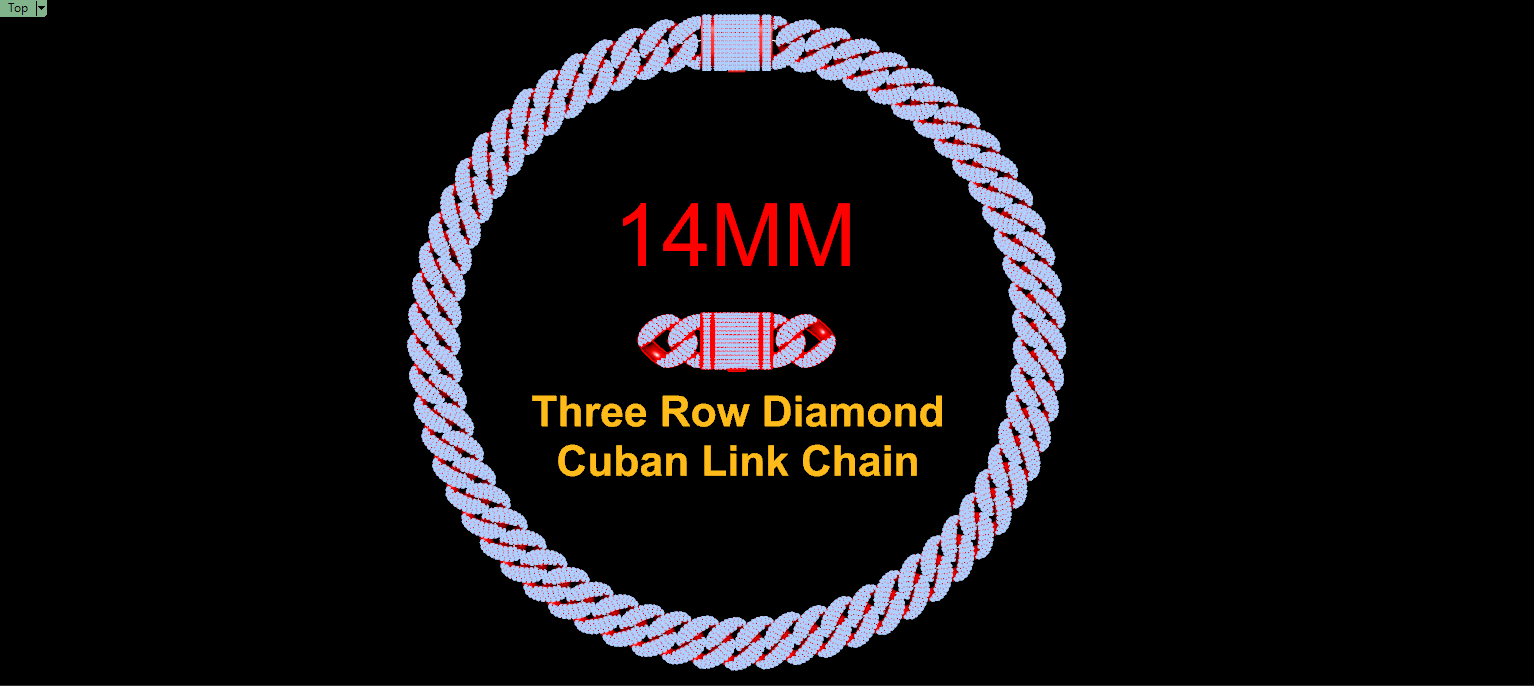 14mm cuban chain bracelet full diamond preview04 14mm cuban chain bracelet full diamond preview04