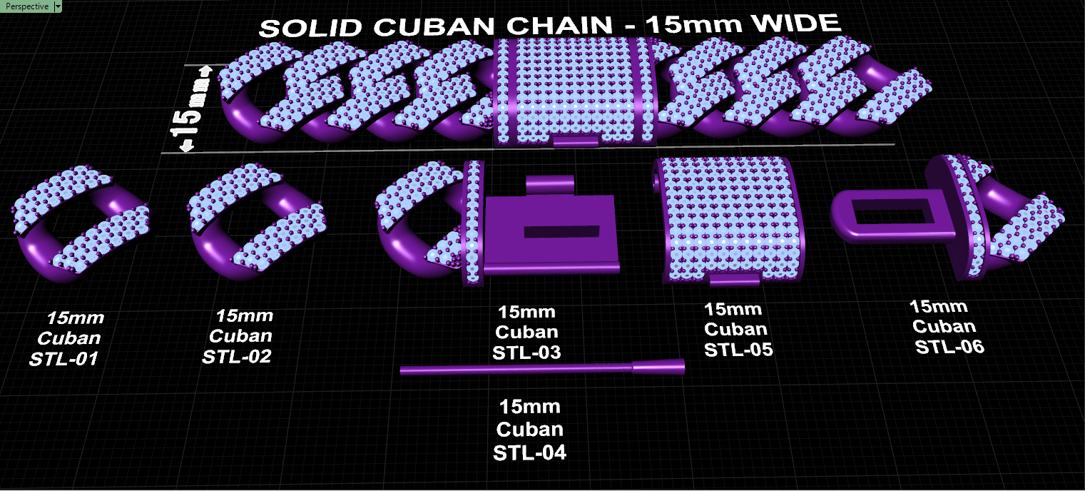 15mm cuban chain bracelet full diamond preview02 15mm cuban chain bracelet full diamond preview02