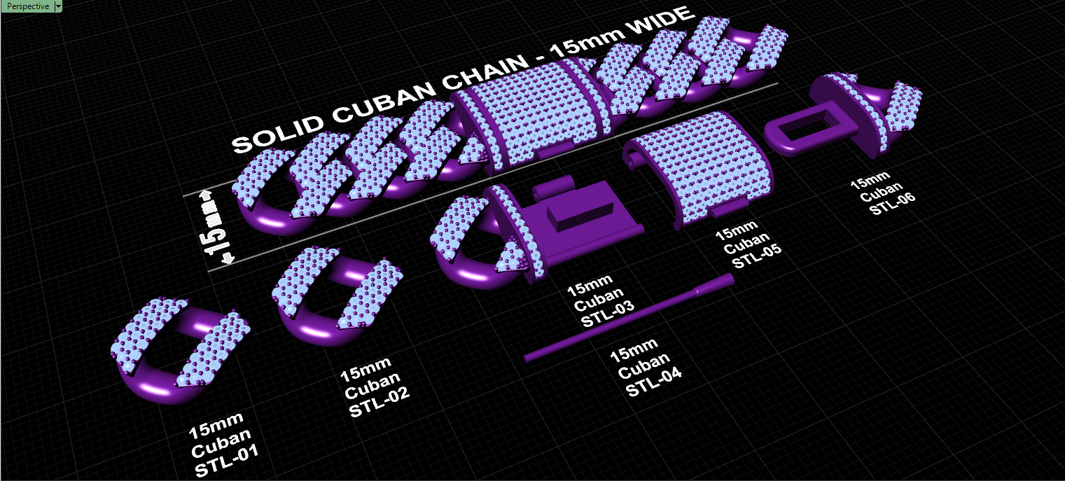 15mm cuban chain bracelet full diamond preview03 15mm cuban chain bracelet full diamond preview03