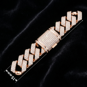 15mm cuban chain bracelet full diamond preview17