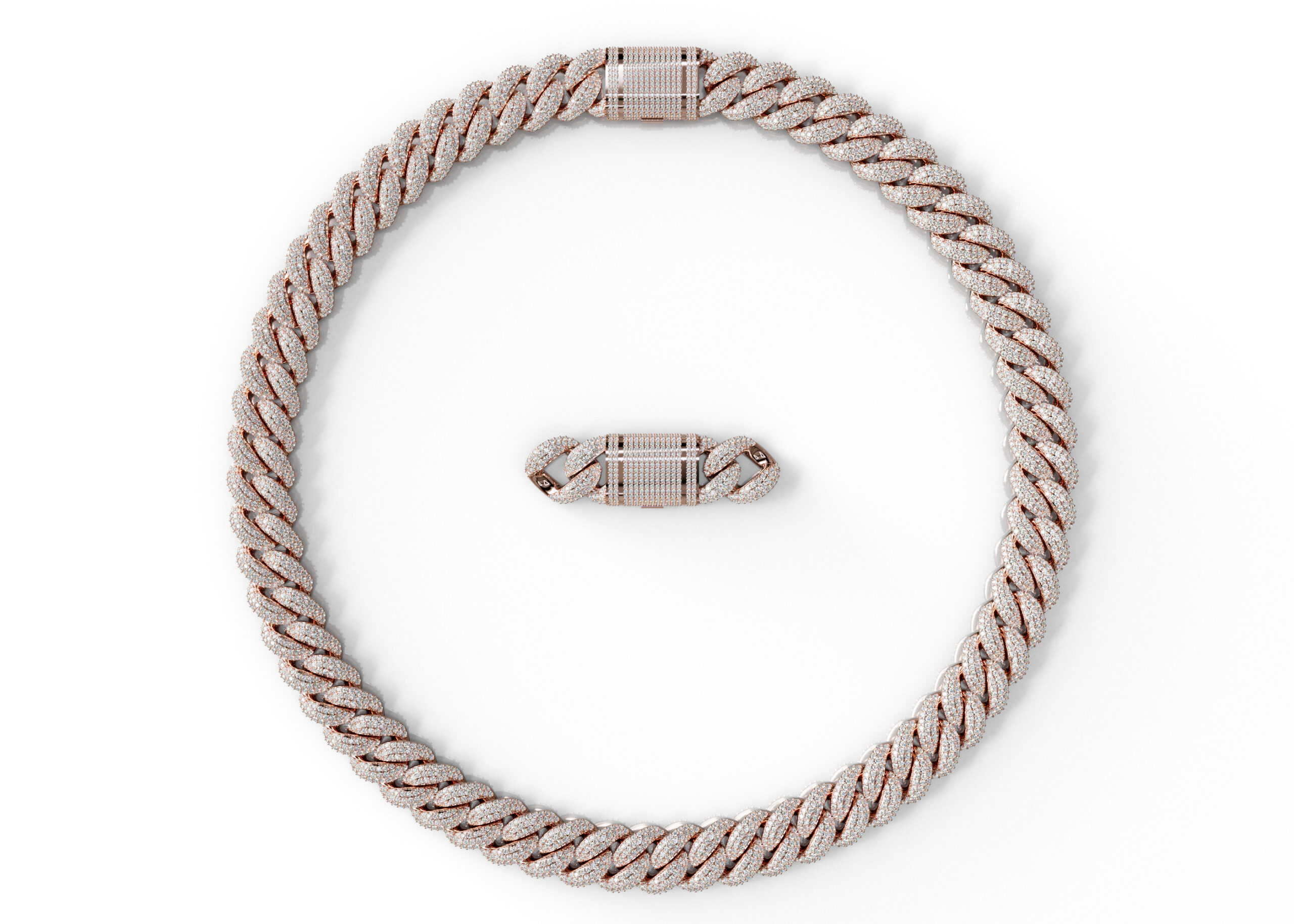 16mm cuban chain bracelet full diamond preview02 16mm cuban chain bracelet full diamond preview02