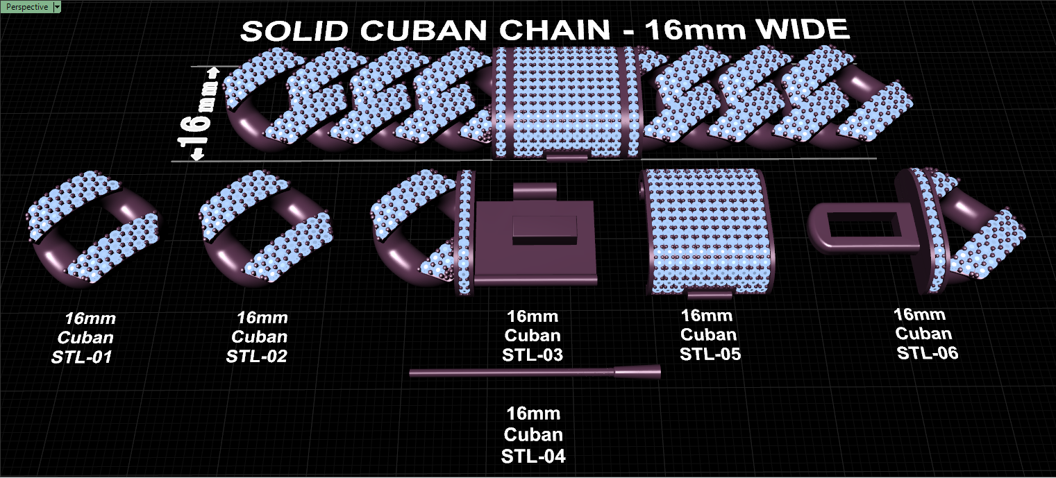 16mm cuban chain bracelet full diamond preview02 16mm cuban chain bracelet full diamond preview02