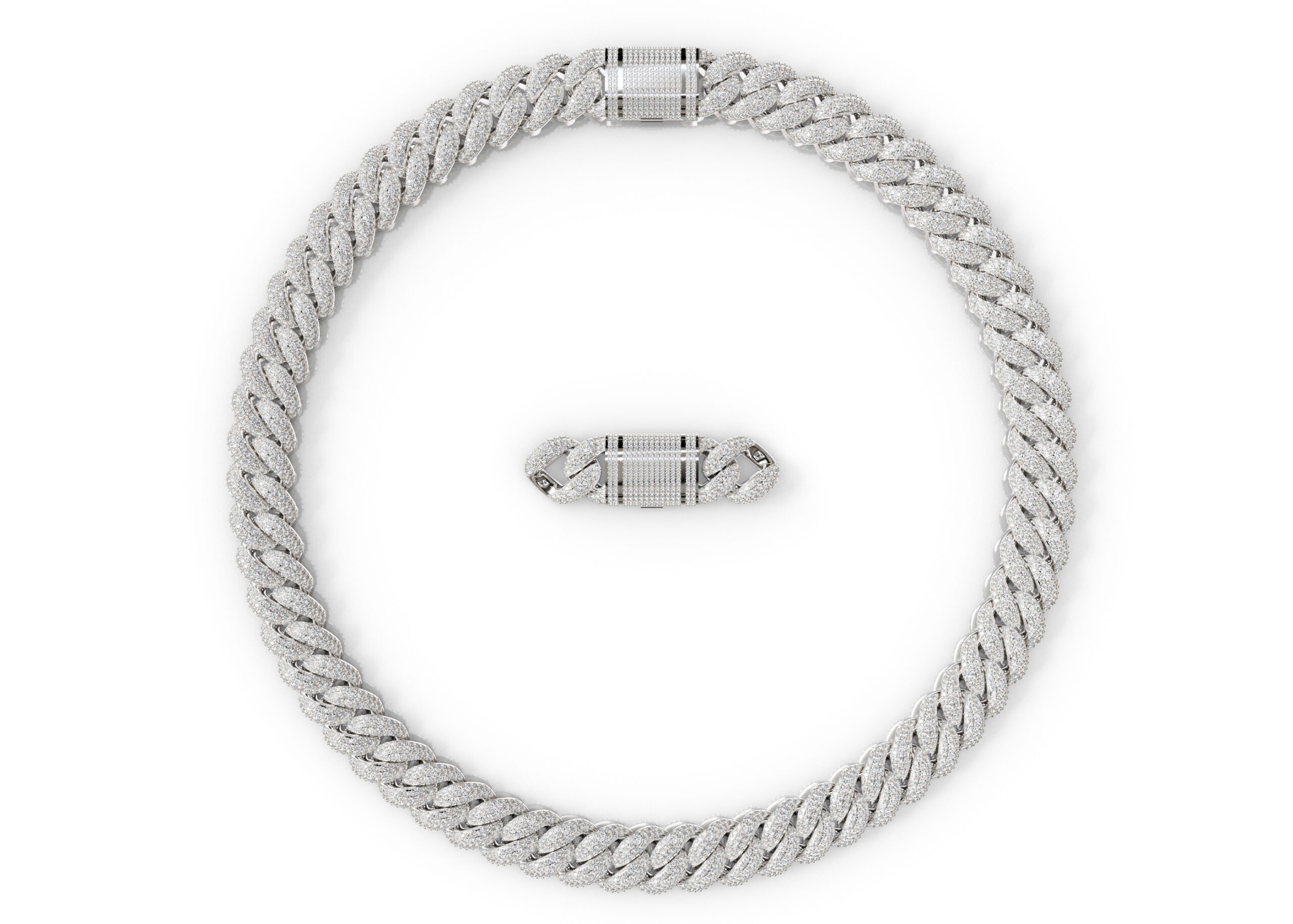 16mm cuban chain bracelet full diamond preview03 16mm cuban chain bracelet full diamond preview03