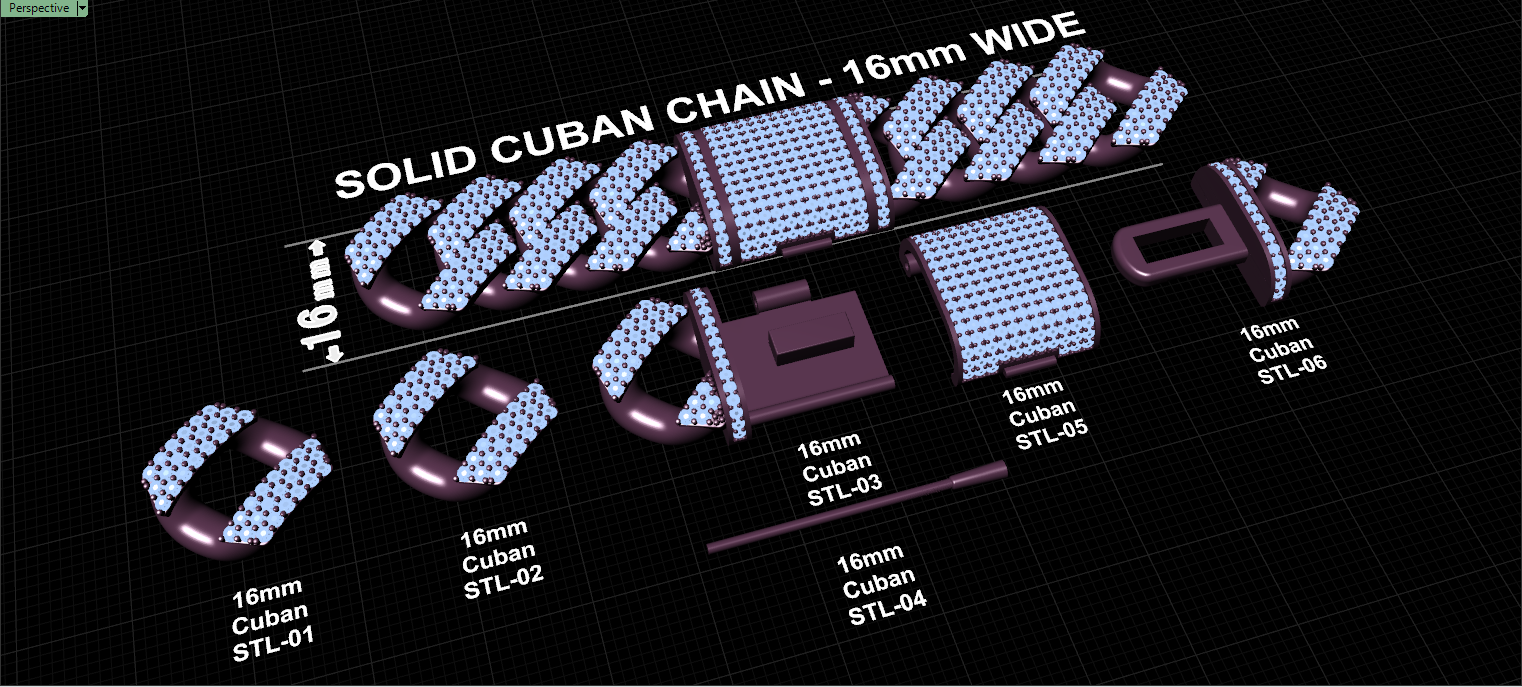 16mm cuban chain bracelet full diamond preview03 16mm cuban chain bracelet full diamond preview03