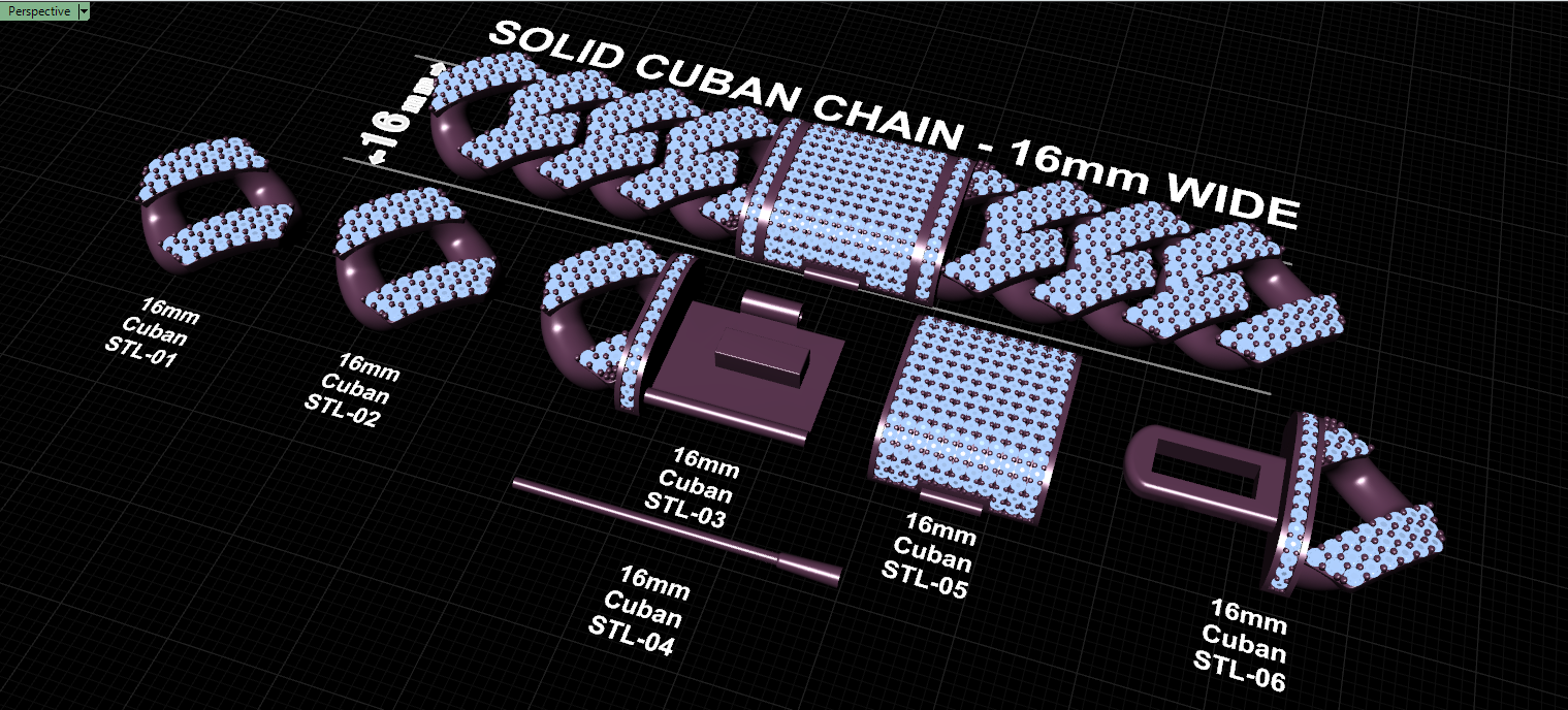 16mm cuban chain bracelet full diamond preview04 16mm cuban chain bracelet full diamond preview04