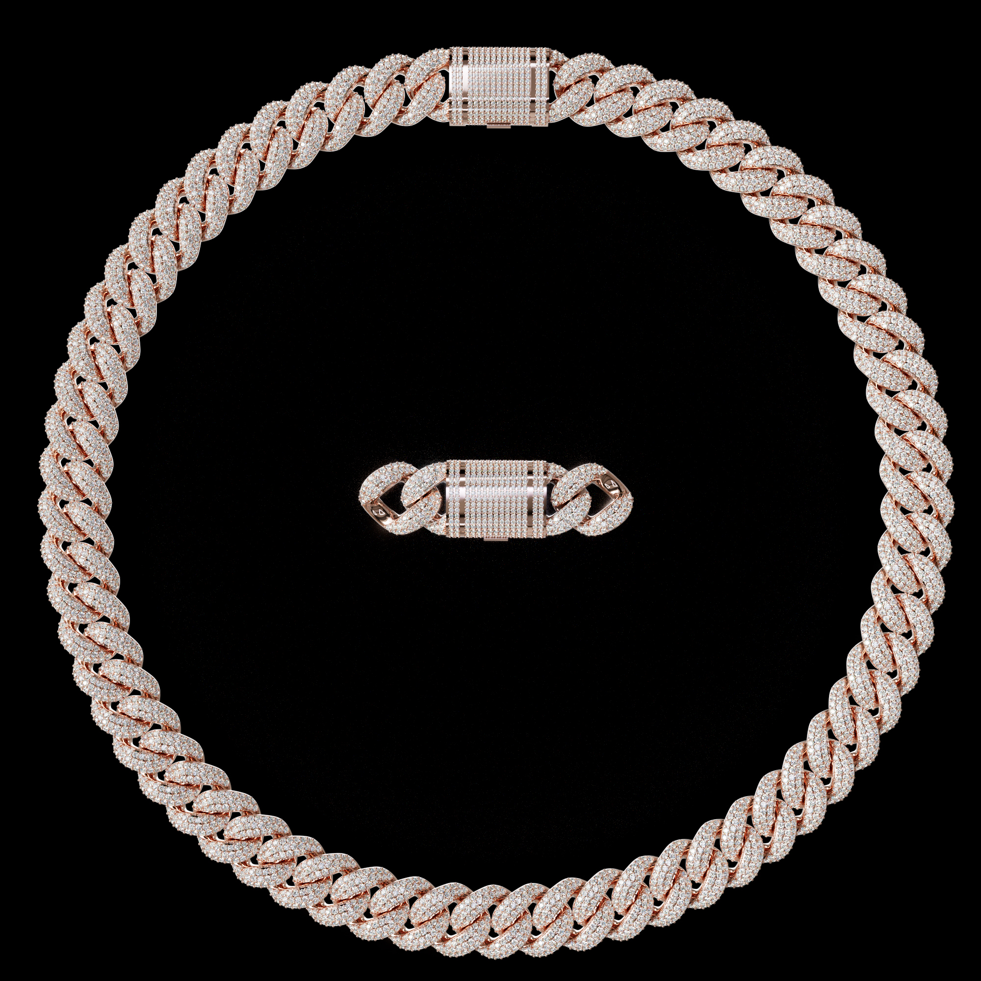 16mm cuban chain bracelet full diamond preview05 16mm cuban chain bracelet full diamond preview05