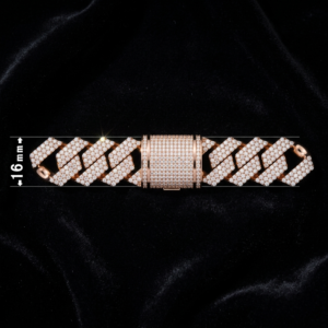 16mm cuban chain bracelet full diamond preview16