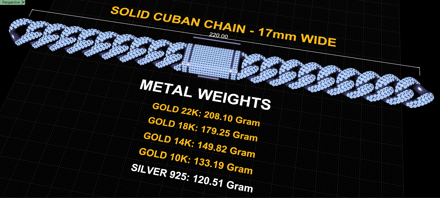 17mm cuban chain bracelet full diamond preview02 17mm cuban chain bracelet full diamond preview02