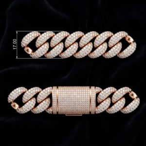 17mm cuban chain bracelet full diamond preview11