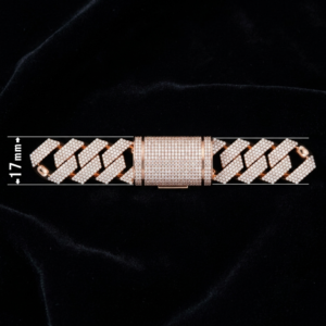 17mm cuban chain bracelet full diamond preview16