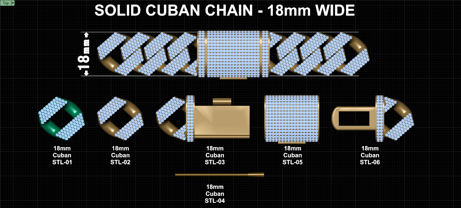 18mm cuban chain bracelet full diamond preview01 18mm cuban chain bracelet full diamond preview01