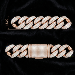 18mm cuban chain bracelet full diamond preview01