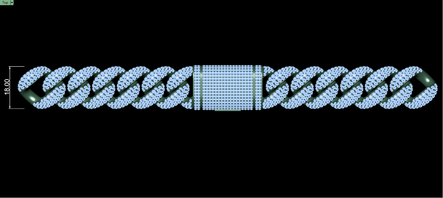 18mm cuban chain bracelet full diamond preview02 18mm cuban chain bracelet full diamond preview02