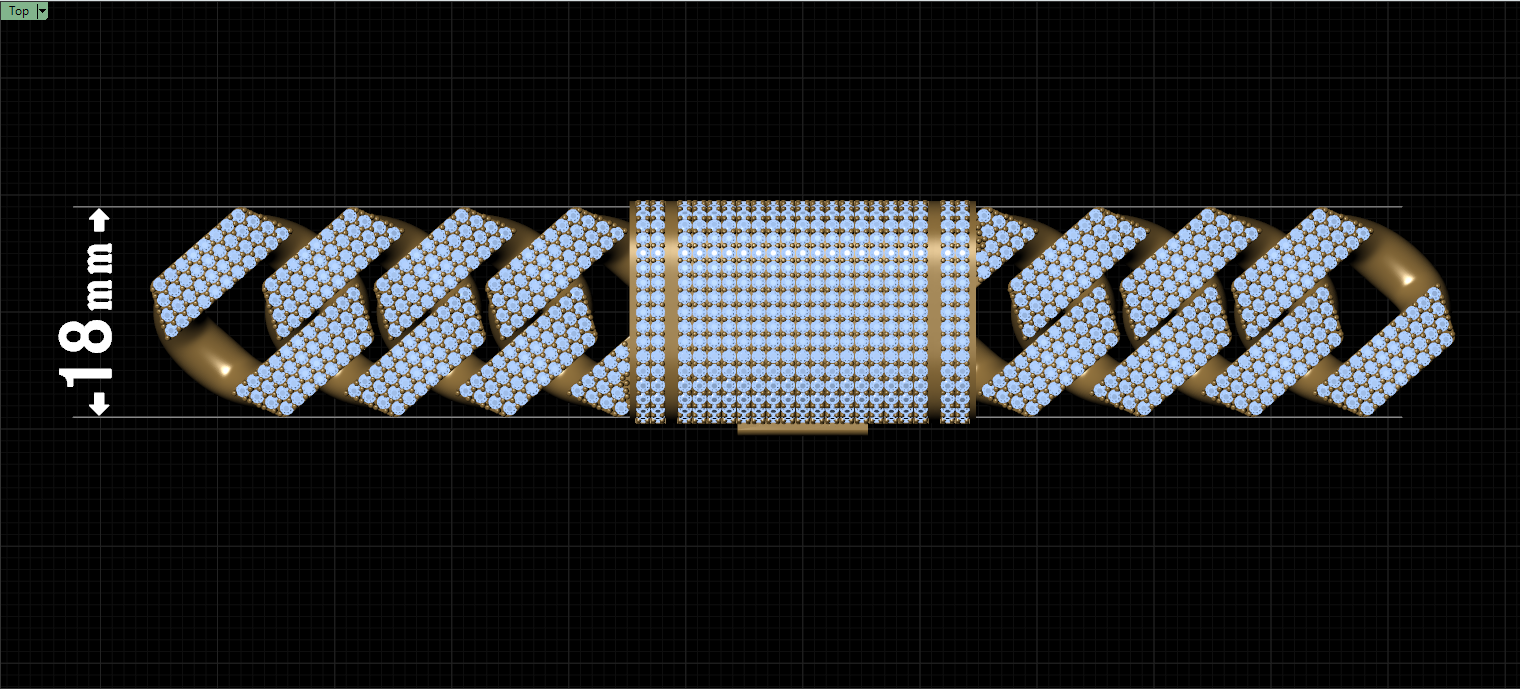 18mm cuban chain bracelet full diamond preview03 18mm cuban chain bracelet full diamond preview03