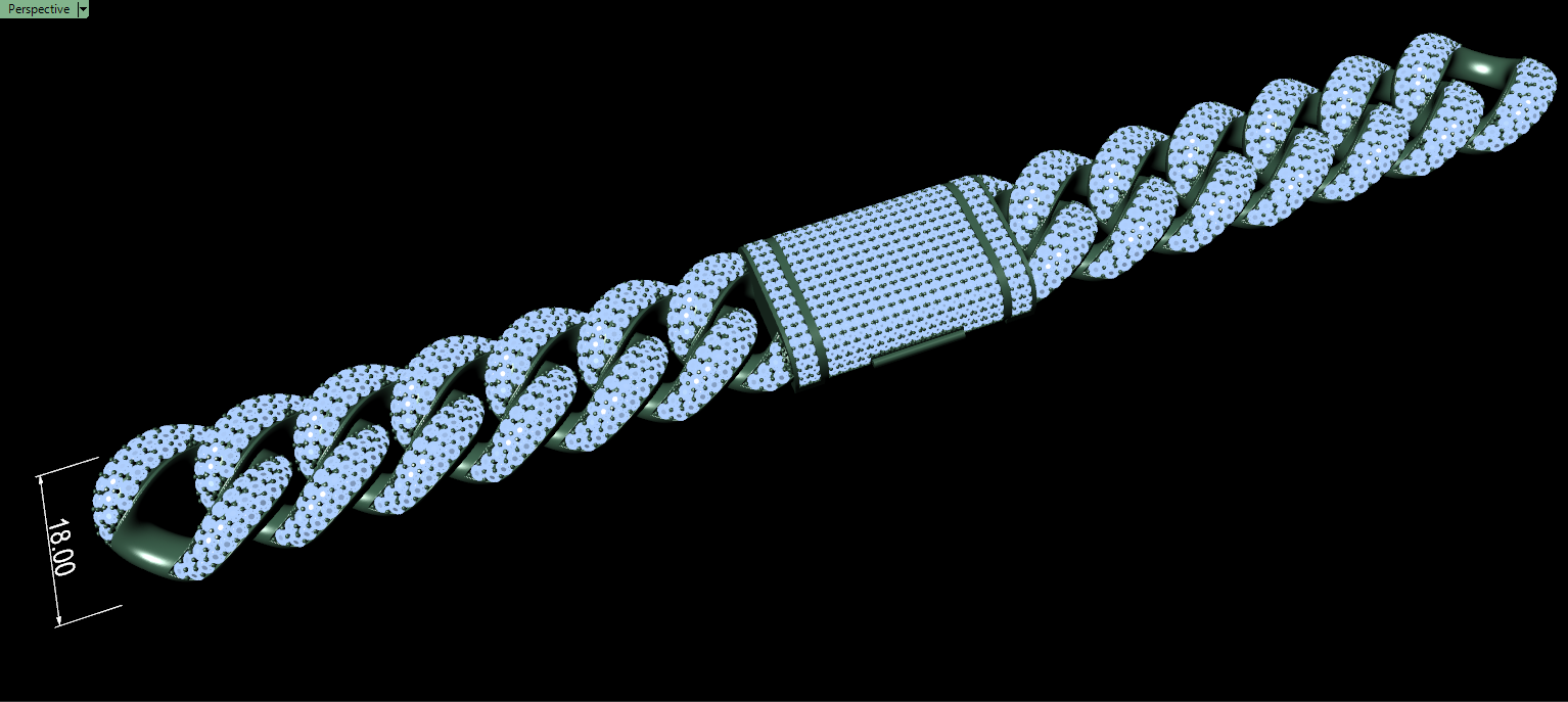 18mm cuban chain bracelet full diamond preview04 18mm cuban chain bracelet full diamond preview04
