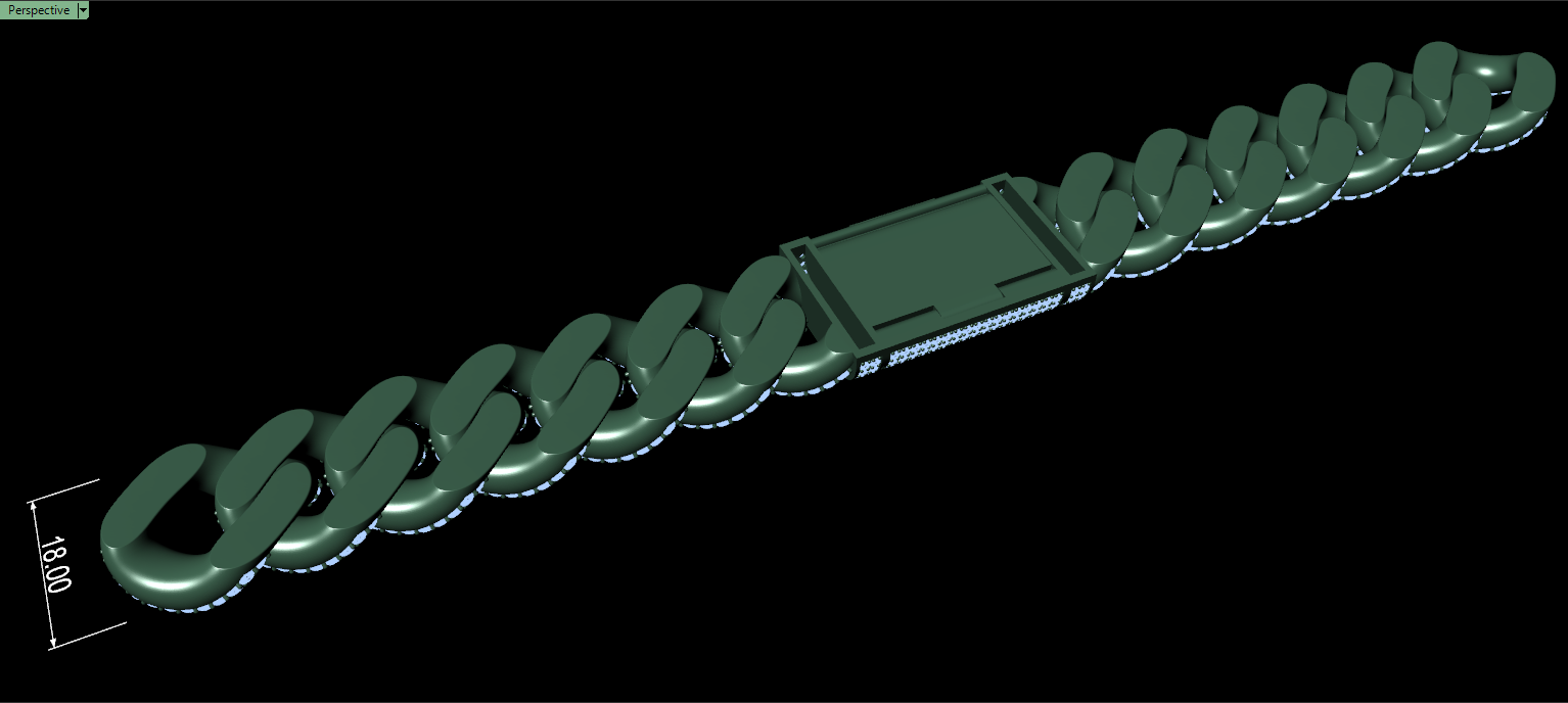18mm cuban chain bracelet full diamond preview06 18mm cuban chain bracelet full diamond preview06