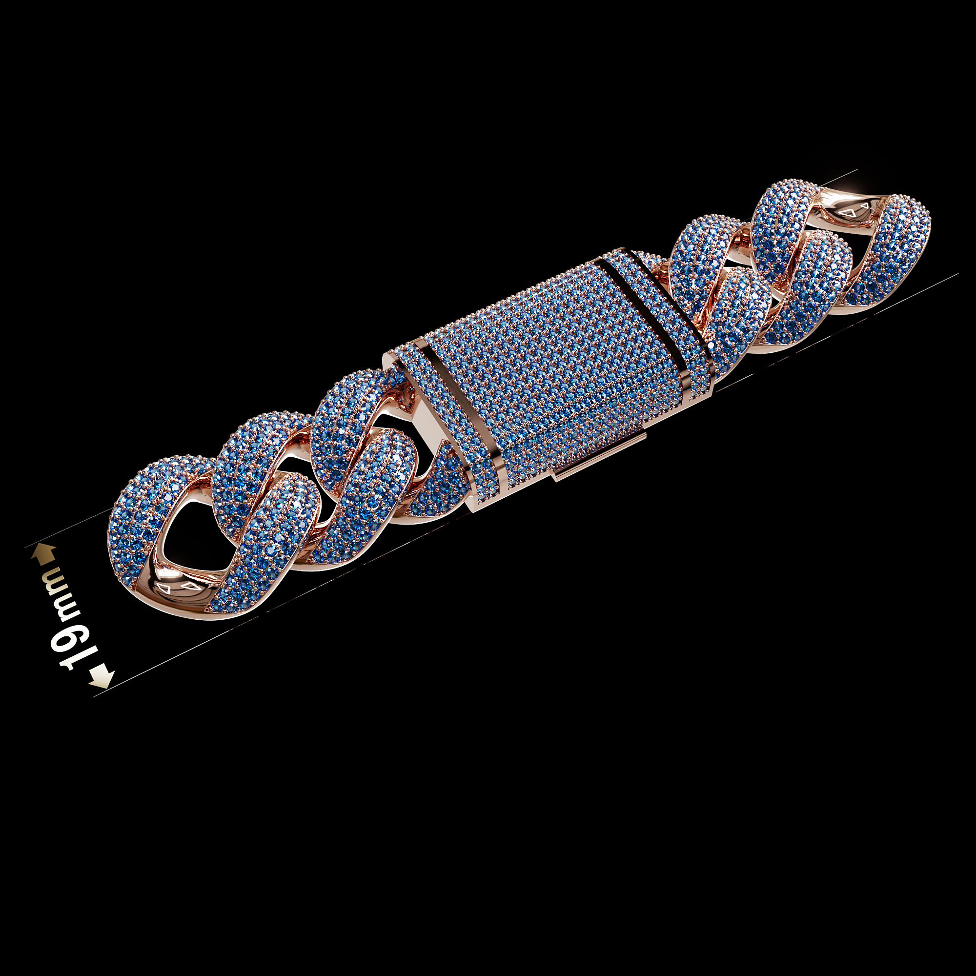 19mm cuban chain bracelet full diamond preview01a 19mm cuban chain bracelet full diamond preview01a