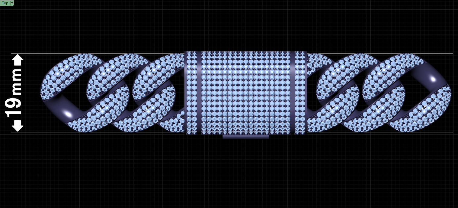 19mm cuban chain bracelet full diamond preview04 19mm cuban chain bracelet full diamond preview04