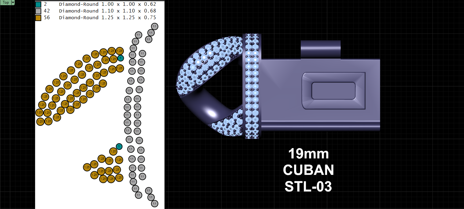 19mm cuban chain bracelet full diamond preview10 19mm cuban chain bracelet full diamond preview10