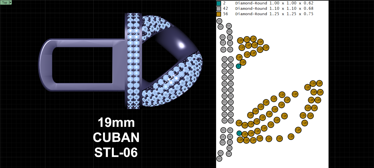 19mm cuban chain bracelet full diamond preview12 19mm cuban chain bracelet full diamond preview12