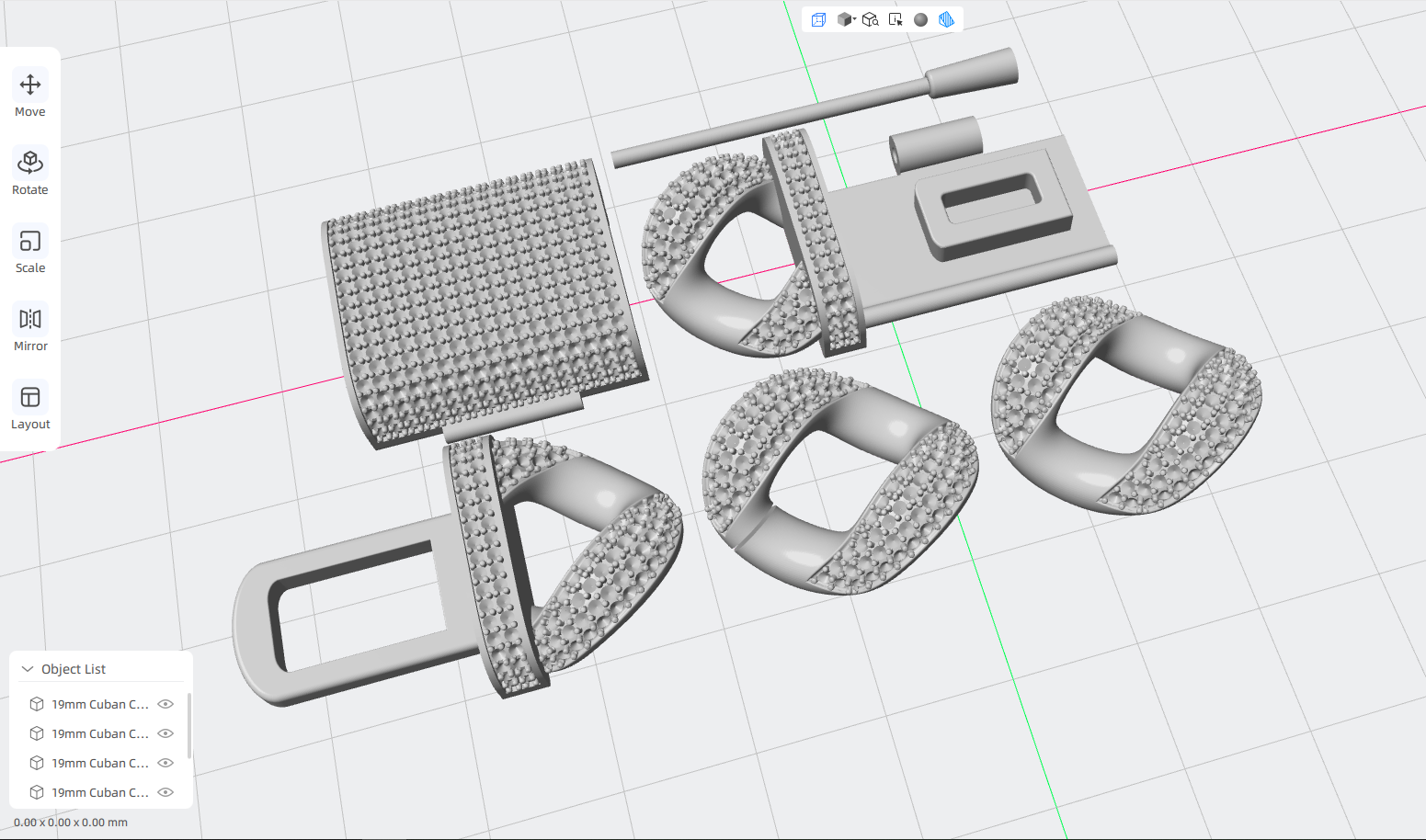 19mm cuban chain bracelet full diamond preview13 19mm cuban chain bracelet full diamond preview13