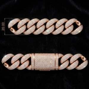 20mm cuban chain bracelet full diamond preview12a