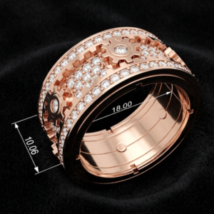gear ring full diamond for 3d printing 18mm diameter preview 13