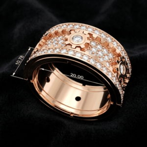 gear ring full diamond for 3d printing 20mm diameter preview 11