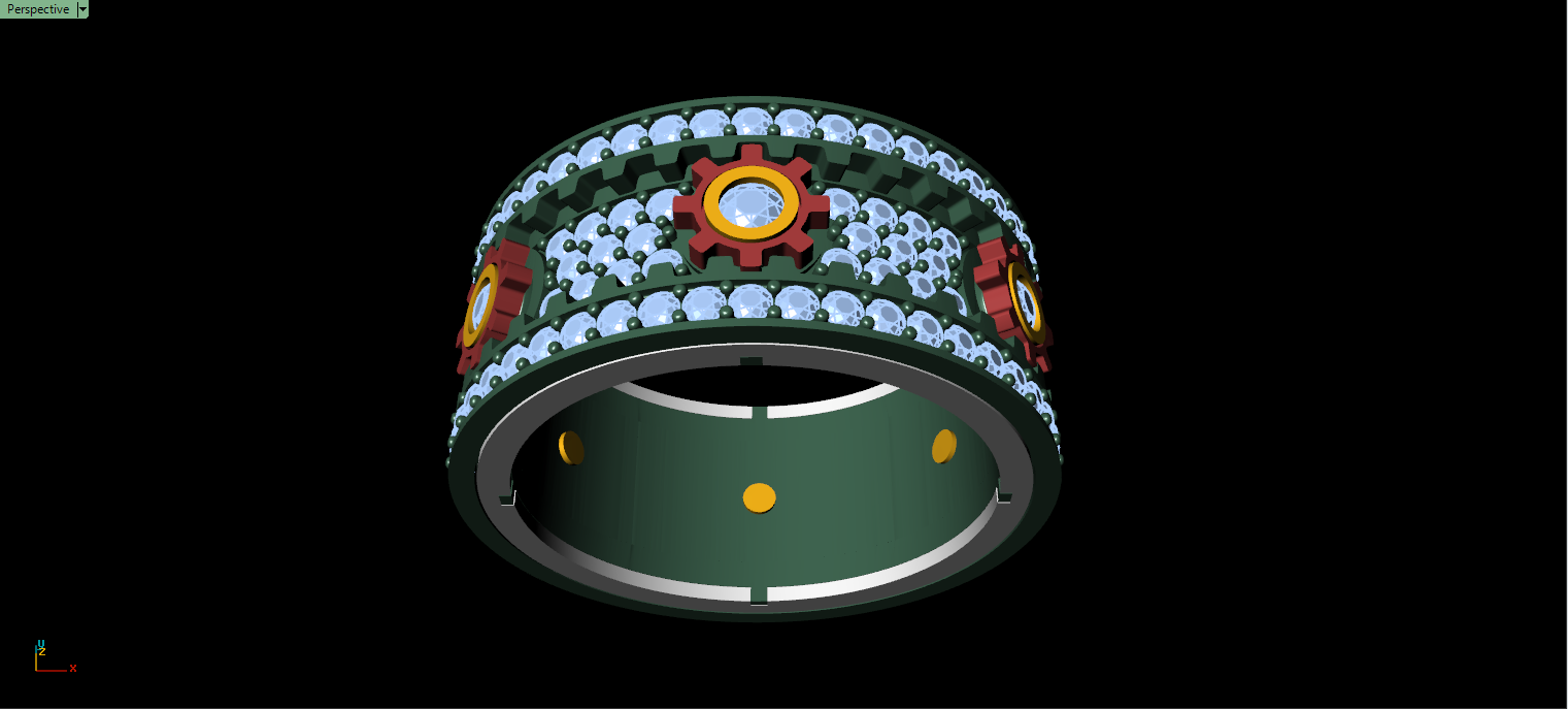 men gear ring in high size 12 us 3d print model men gear ring in high size 12 us 3d print model