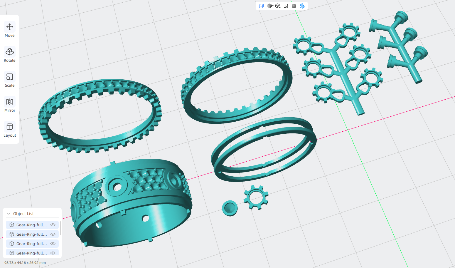 men gear ring in high size 12 us 3d print model men gear ring in high size 12 us 3d print model