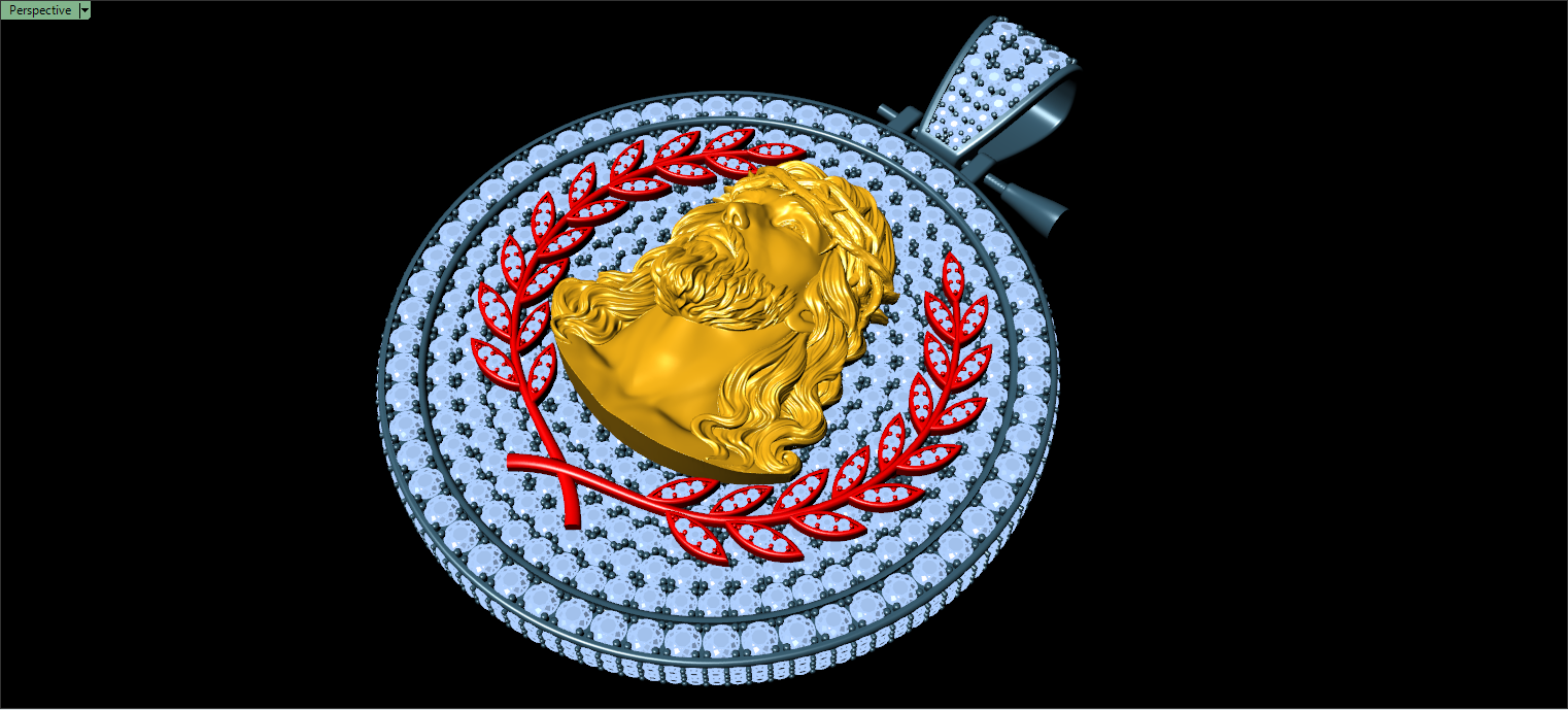 jesus pendant 3d model diamond pave medallion jesus pendant 3d model diamond pave medallion