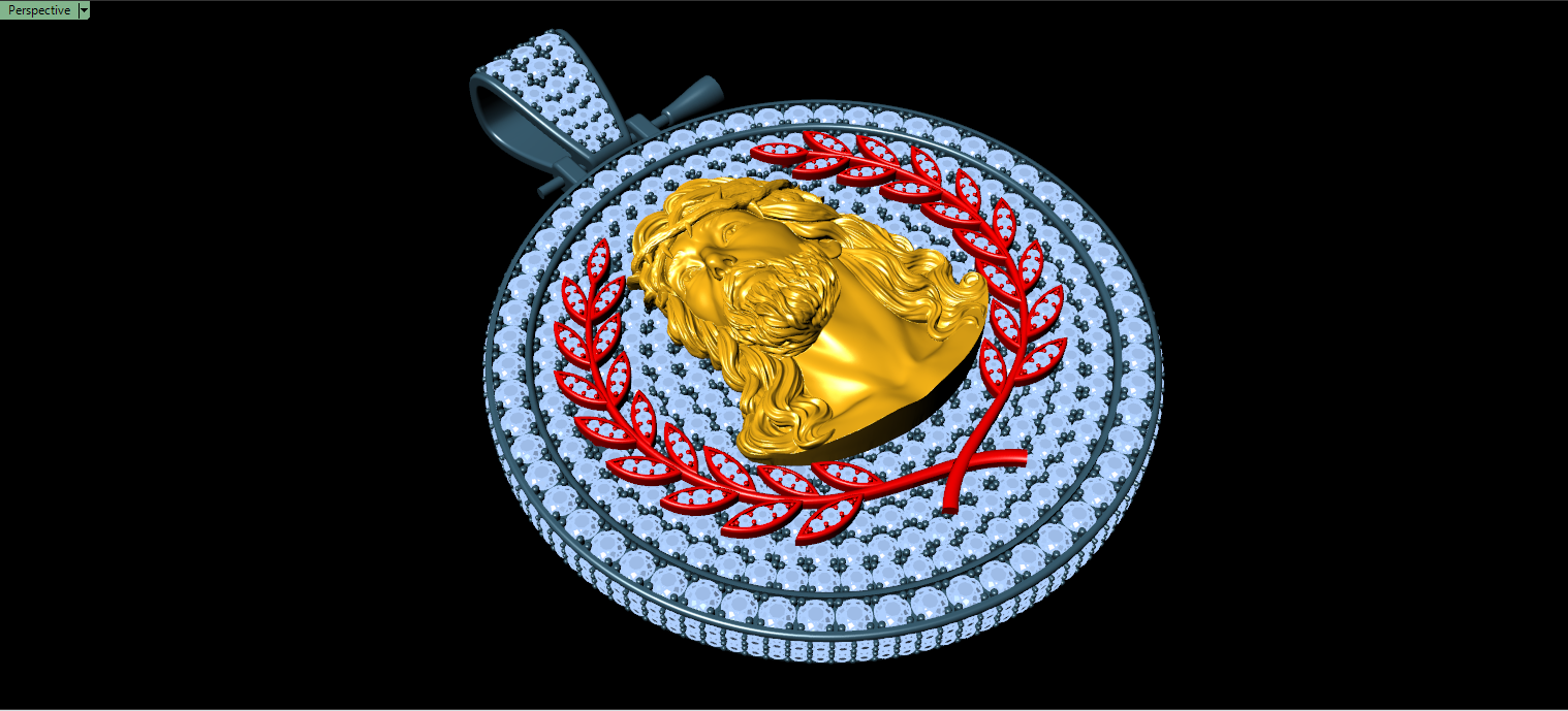 jesus pendant 3d model diamond pave medallion jesus pendant 3d model diamond pave medallion