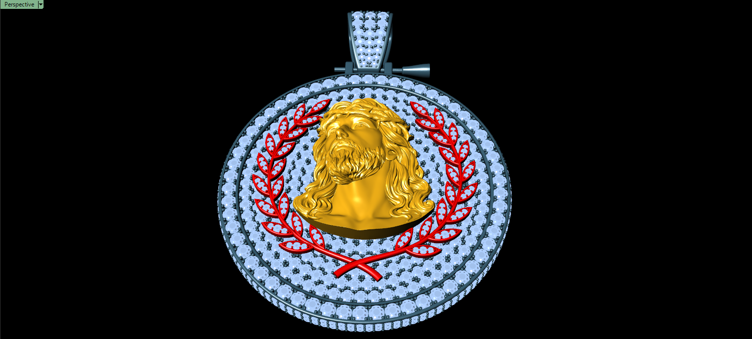 jesus pendant 3d model diamond pave medallion jesus pendant 3d model diamond pave medallion