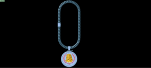 jesus pendant 3d model diamond pave medallion