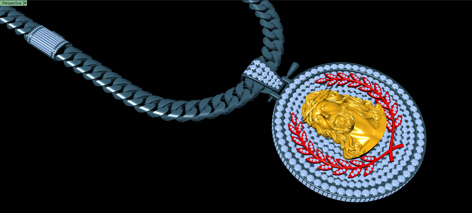 jesus pendant 3d model diamond pave medallion jesus pendant 3d model diamond pave medallion