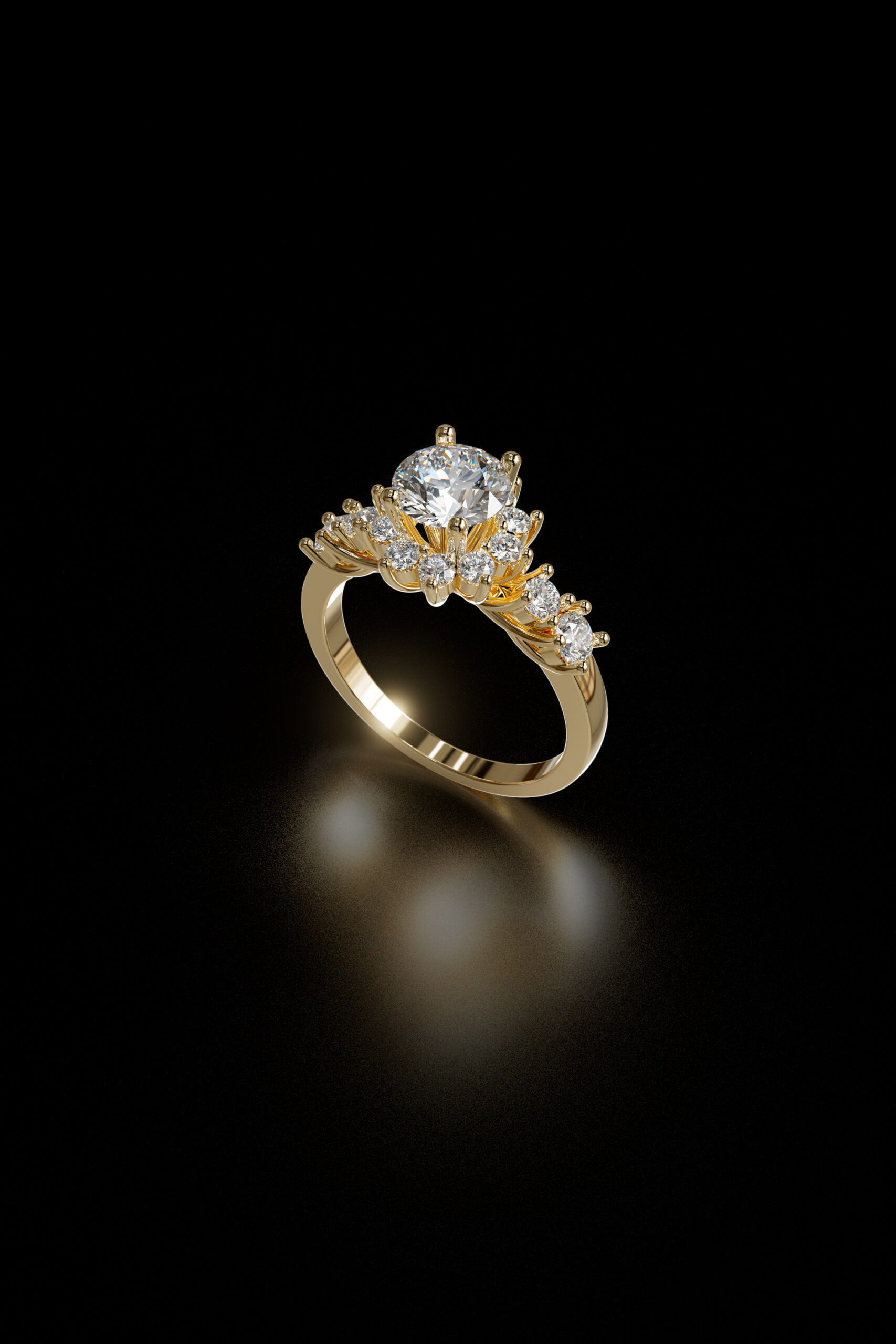 luxury engagement ring stl – sler003 luxury engagement ring stl – sler003