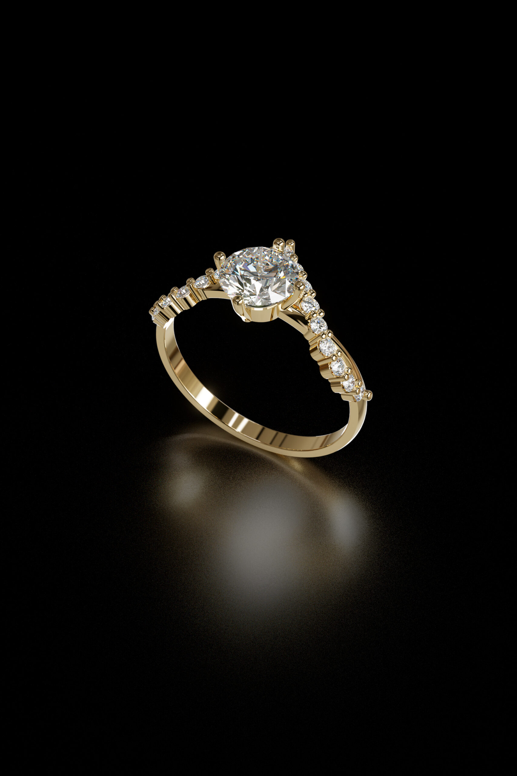 luxury engagement ring stl – sler006 luxury engagement ring stl – sler006
