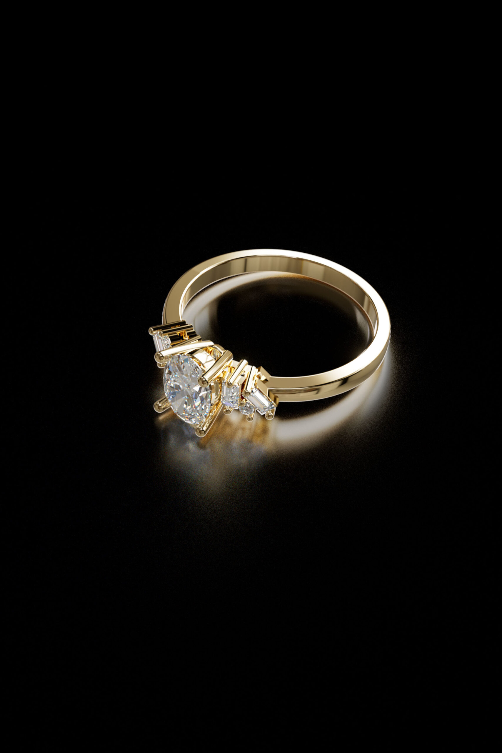luxury engagement ring stl – sler009 luxury engagement ring stl – sler009