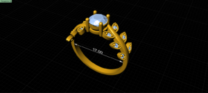 luxury engagement ring stl – sler011