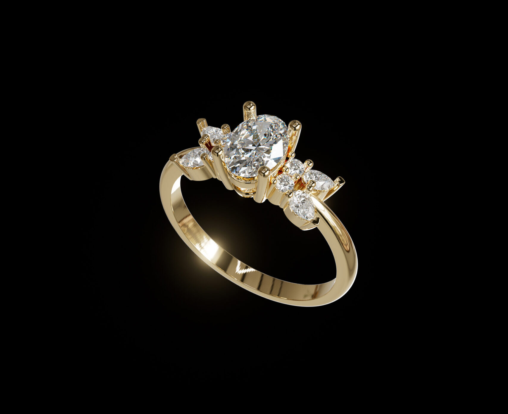 luxury engagement ring stl – sler013 luxury engagement ring stl – sler013